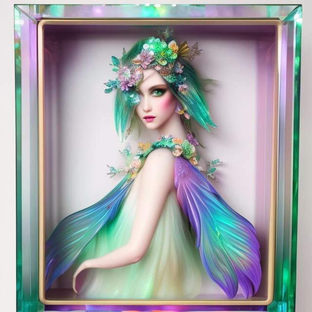 Bioluminescent Fairy Doll with Iridescent Wings