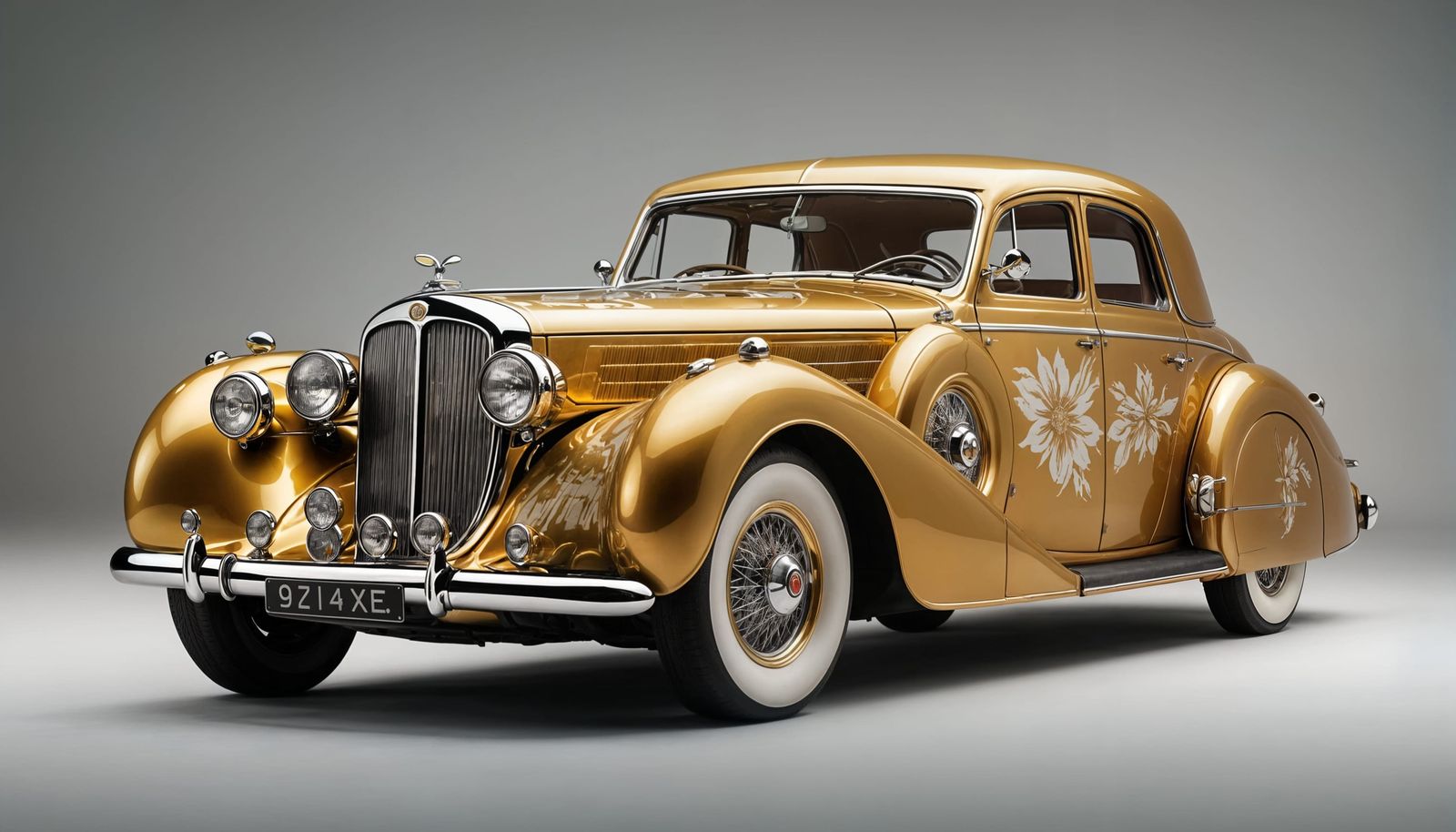 Vintage Delahaye Coupe de Ville Luxury Car in Studio