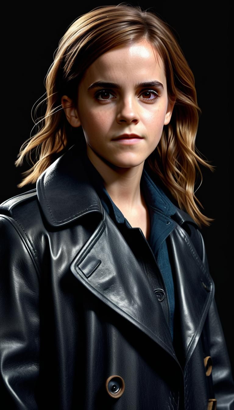 Hermione Granger as Detective: Ultrarealistic 8k Portrait
