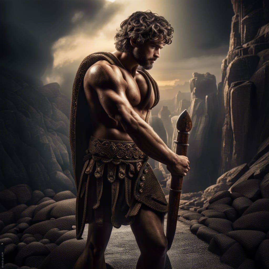 Young Hercules looking for an adventure