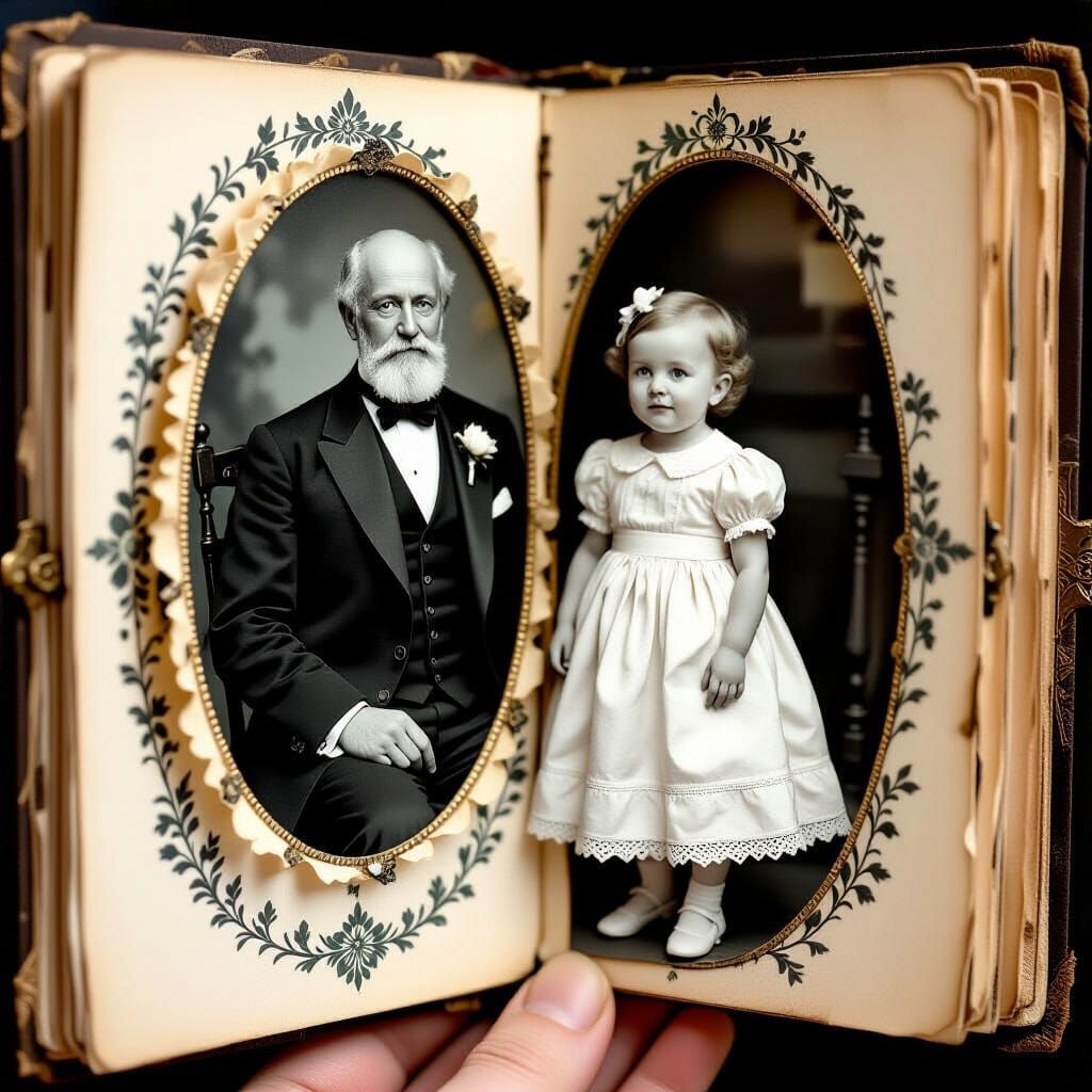 Living Victorian Photo Album in Gothic Style
