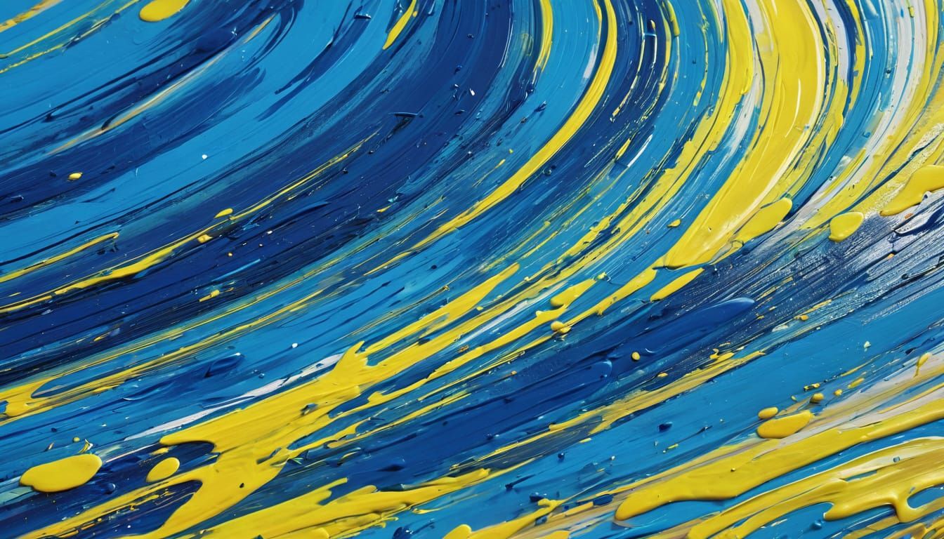 Abstract Expressionist Masterpiece in Vibrant Stripes