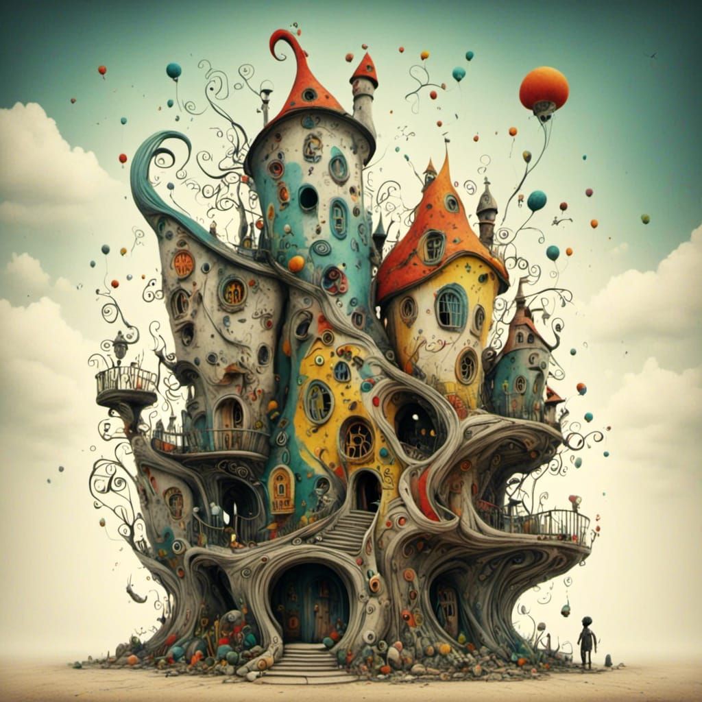 Abstract Houses in the Style of Modern Art