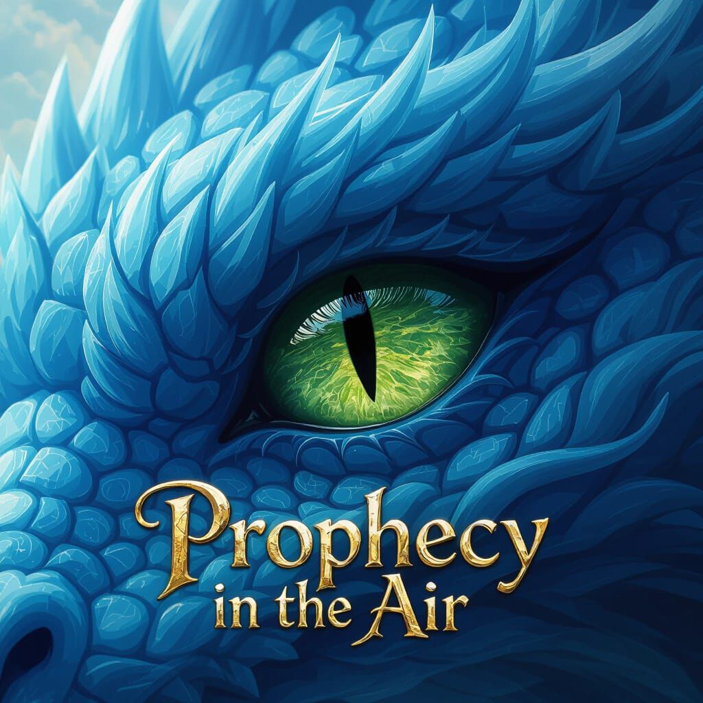 Sky Blue Dragon Eye with Jade Iris in Fantasy Art Style