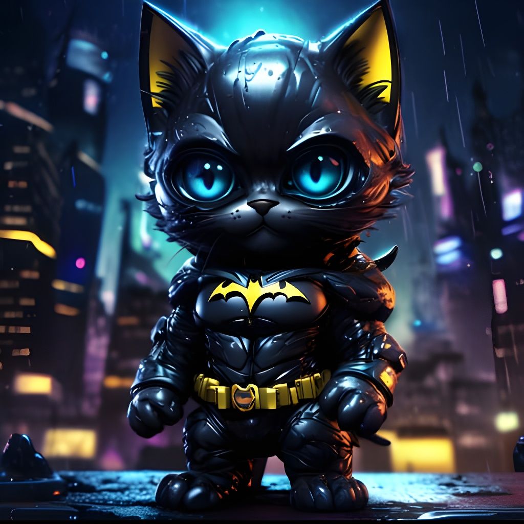 AI Generated Image of a Bat Cat