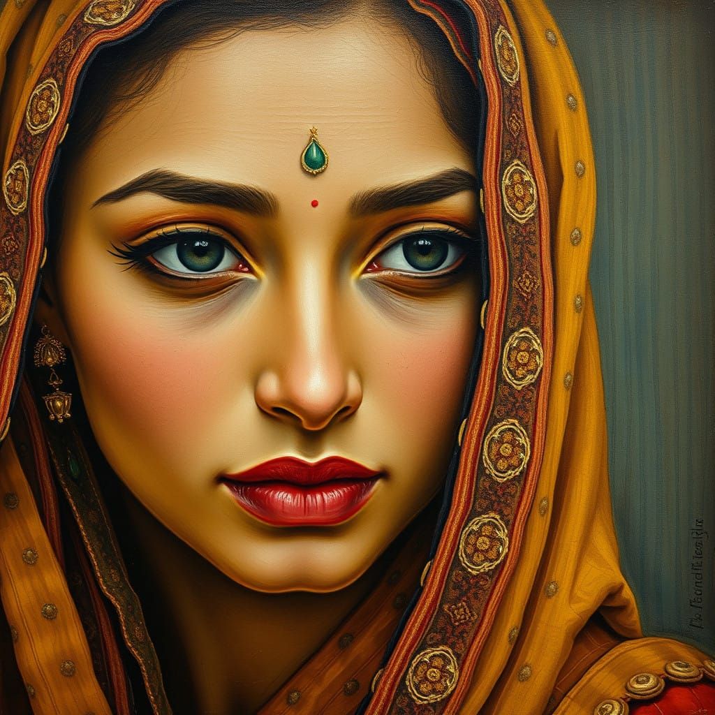 Radiant beauty woven in timeless artistry