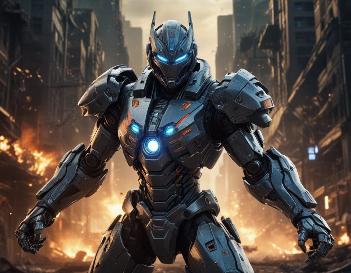 Anime Boy Summons Energy Blast Against Shadow Beast