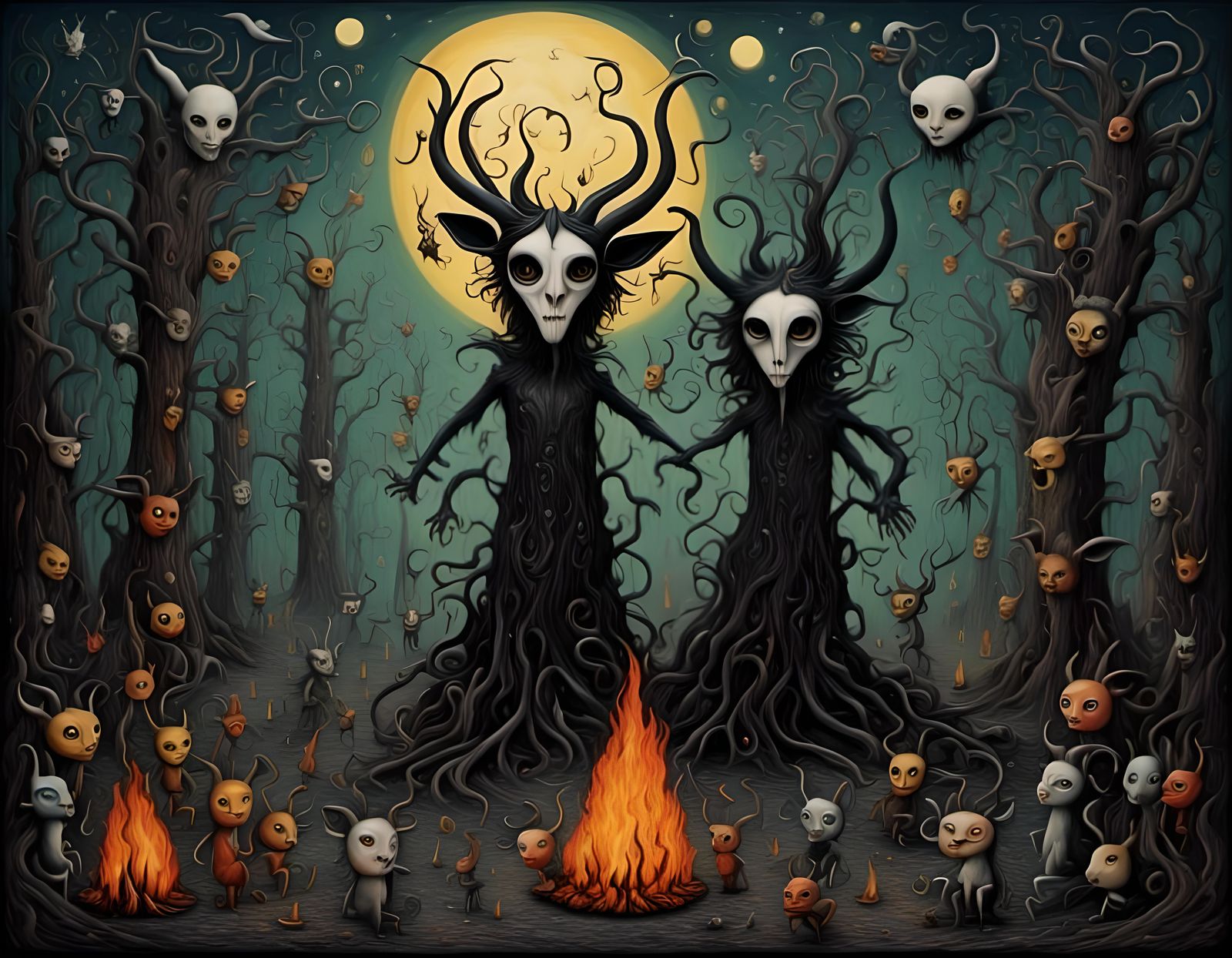 Baphomet's Bonfire Dance in Twisted Woodlands