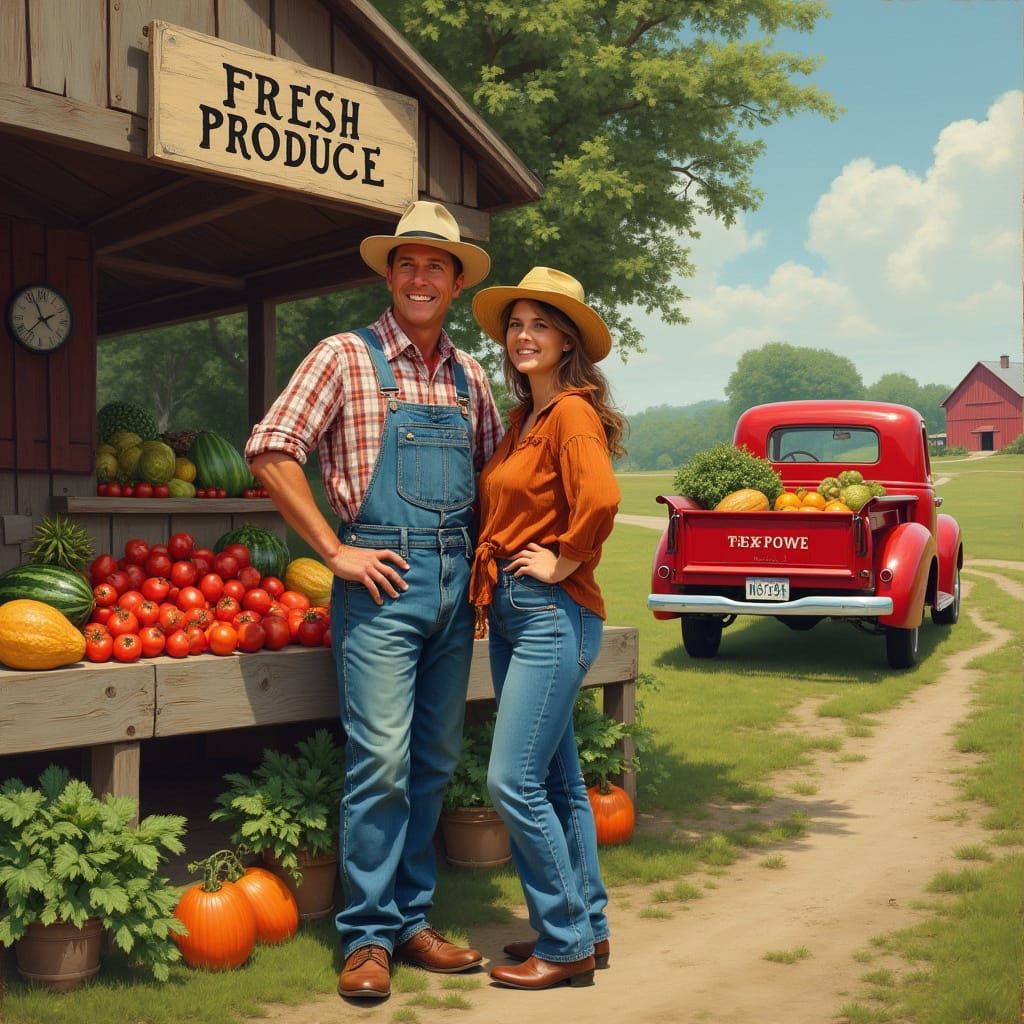 Rustic Farm Stand in Americana Style