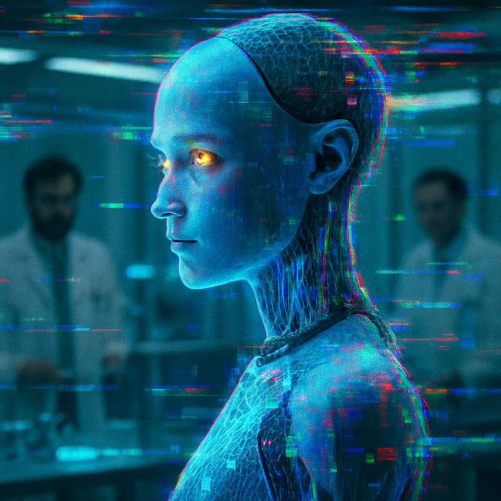 Glitch Art Hologram Projection with Pixelation