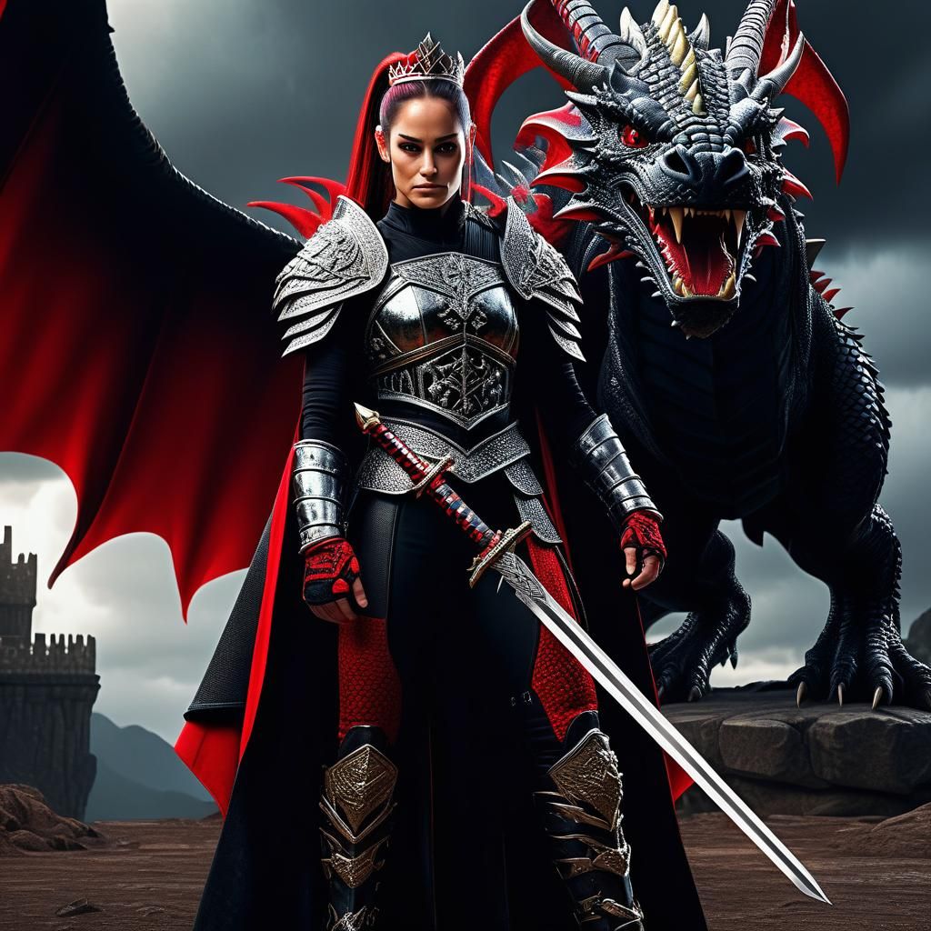 Warrior Queen with Jeweled Sword: Fantasy Art