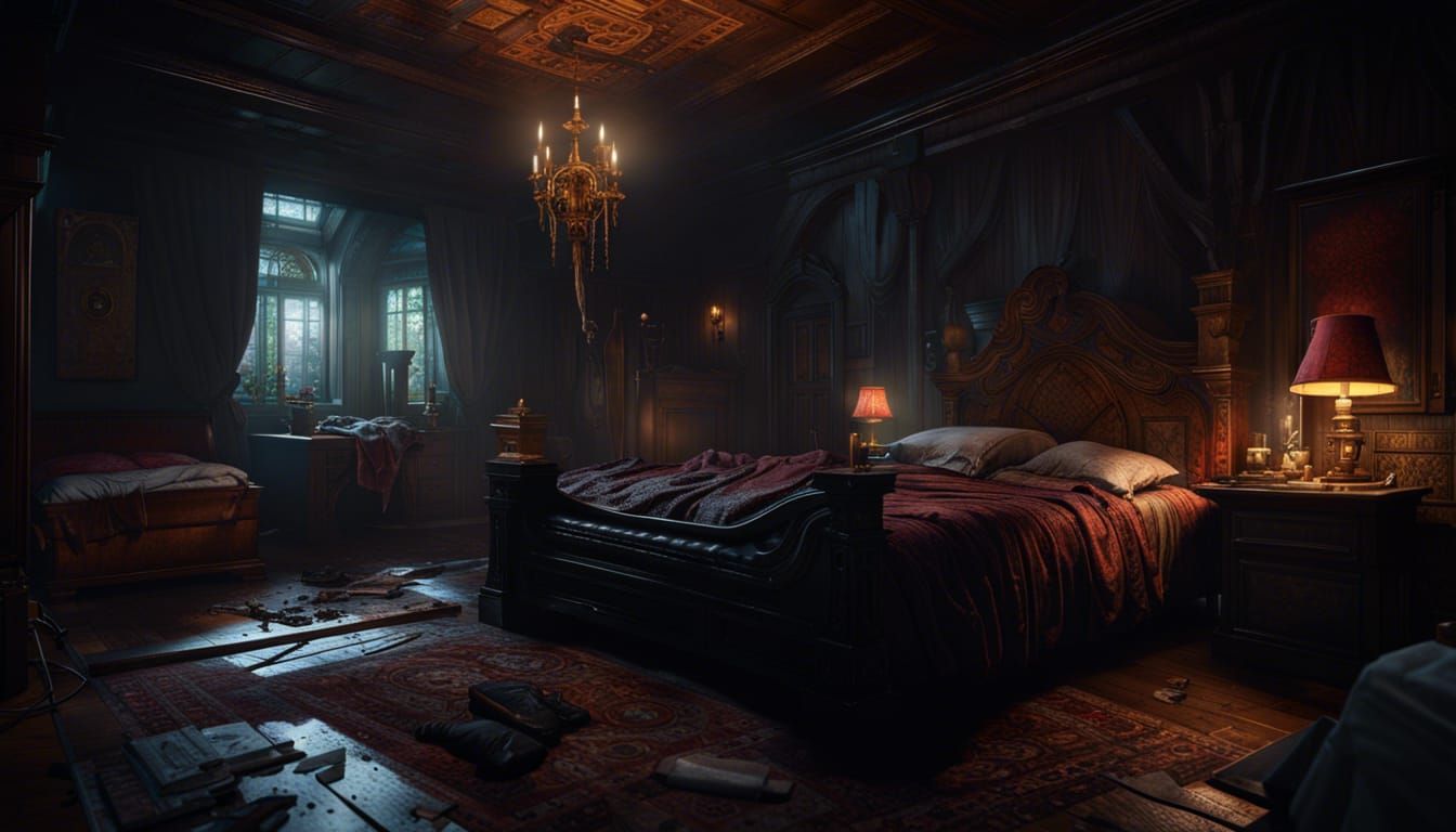 Bedroom of Fear: Dark Fantasy Concept Art