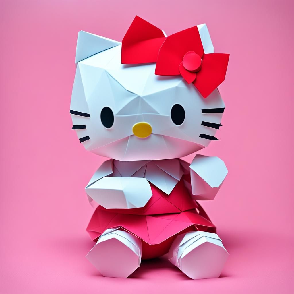 Origami Papercraft: Adorable Baby Hello Kitty