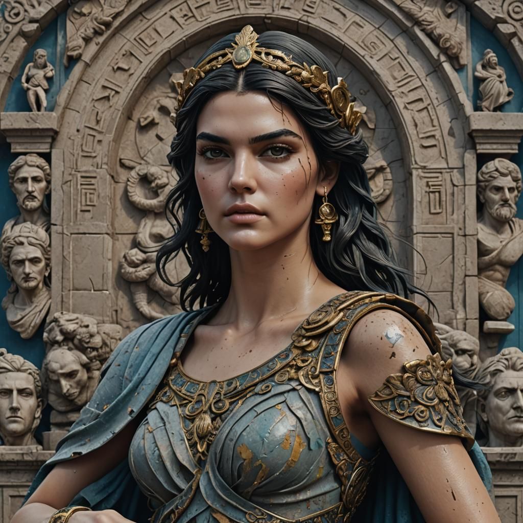Kendall Jenner as a Greek Statue, Digital Art