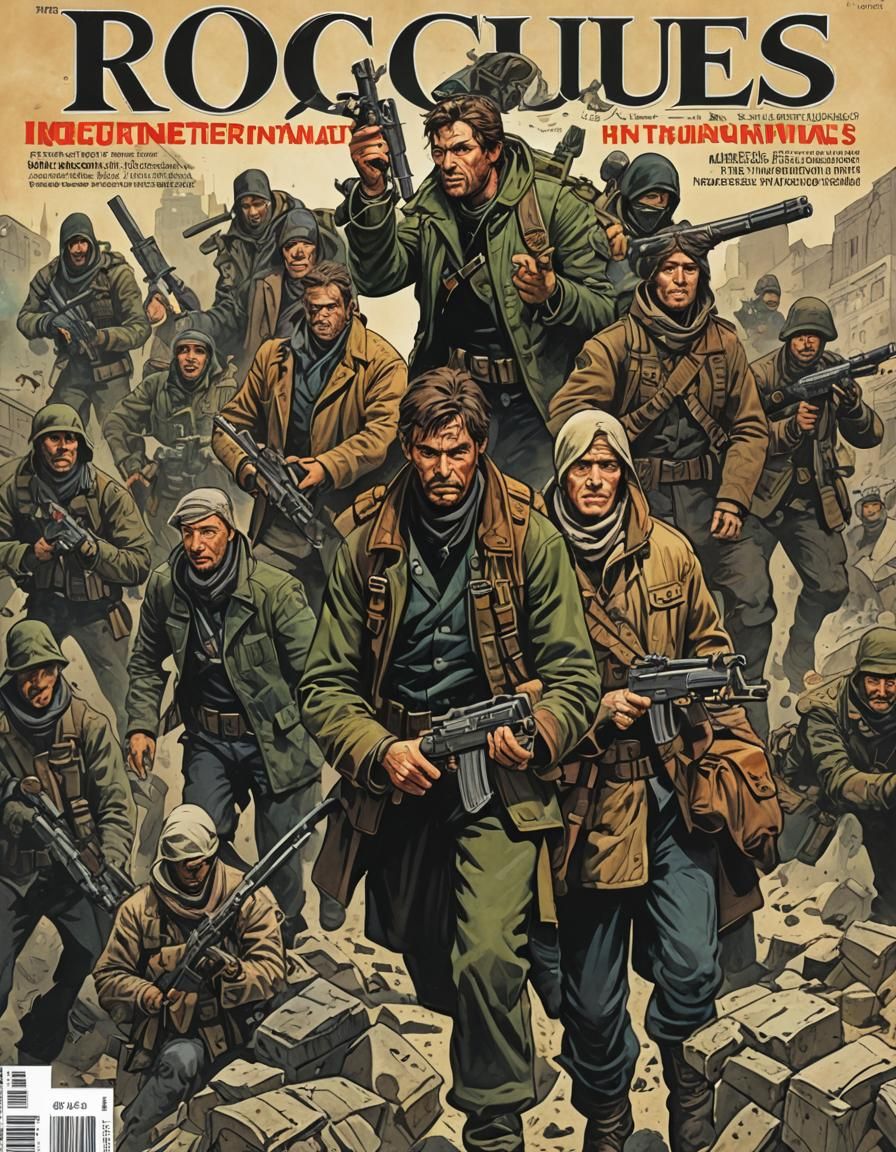 Rogues International: Dynamic Magazine Cover Design