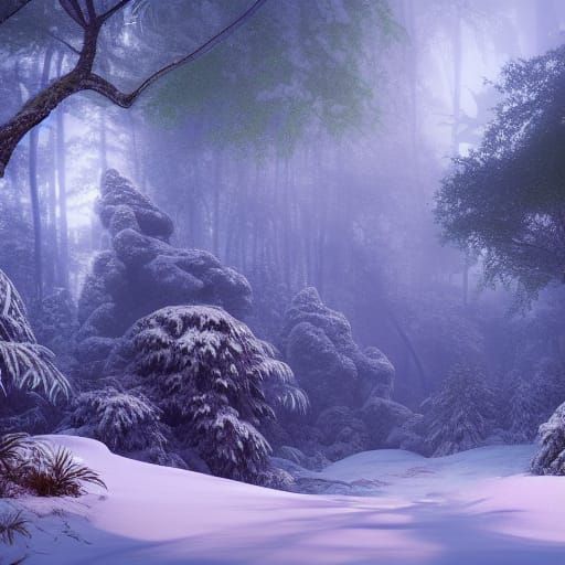 Tropical Forest in Snow Globe, Fantasy Concept Art