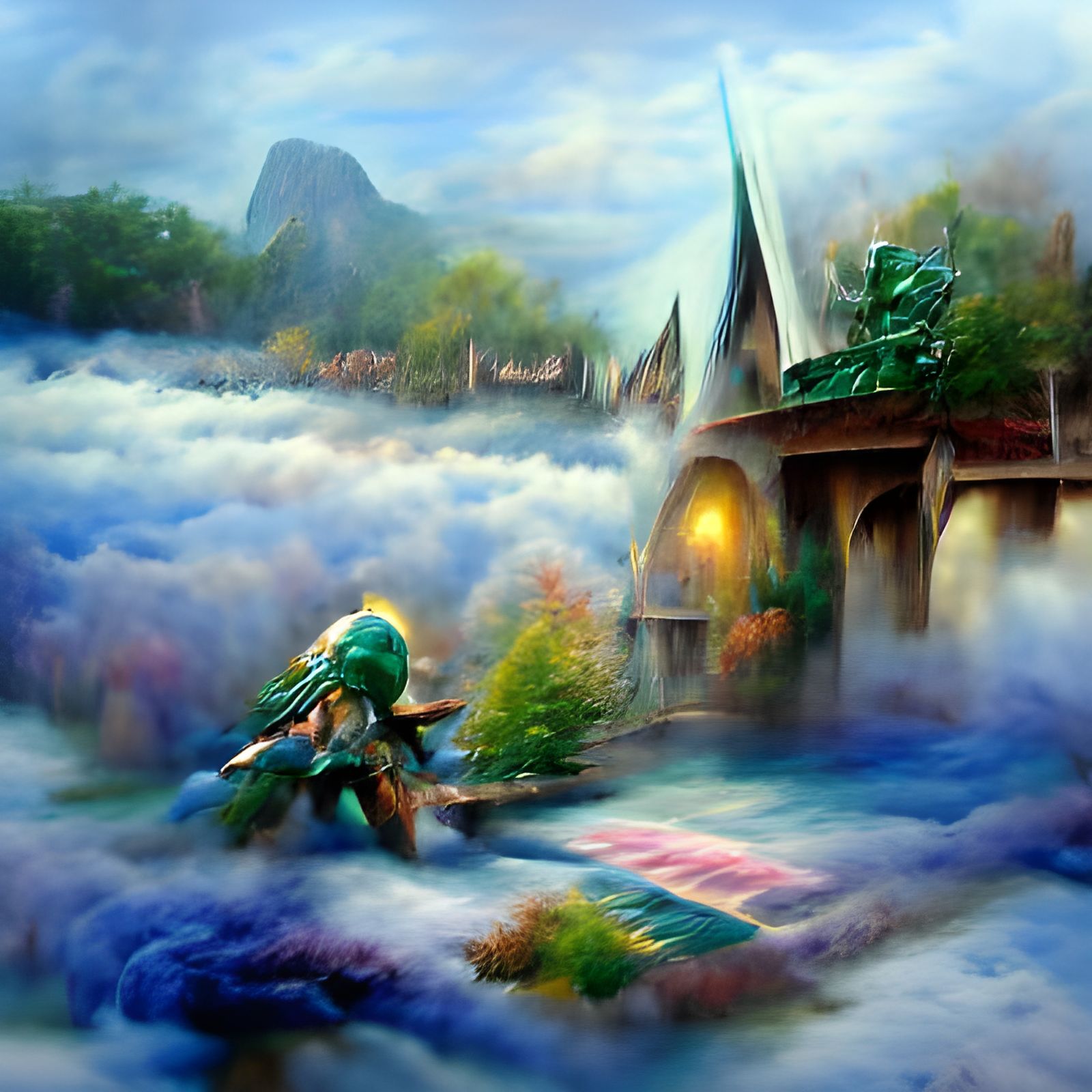 Link in Ethereal Fantasy Landscape