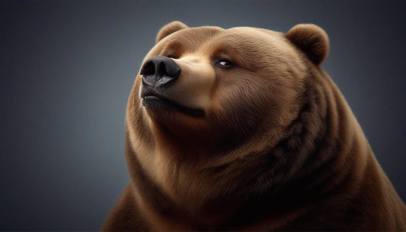 Angry Grizzly Bear with Disdainful Contempt Expression