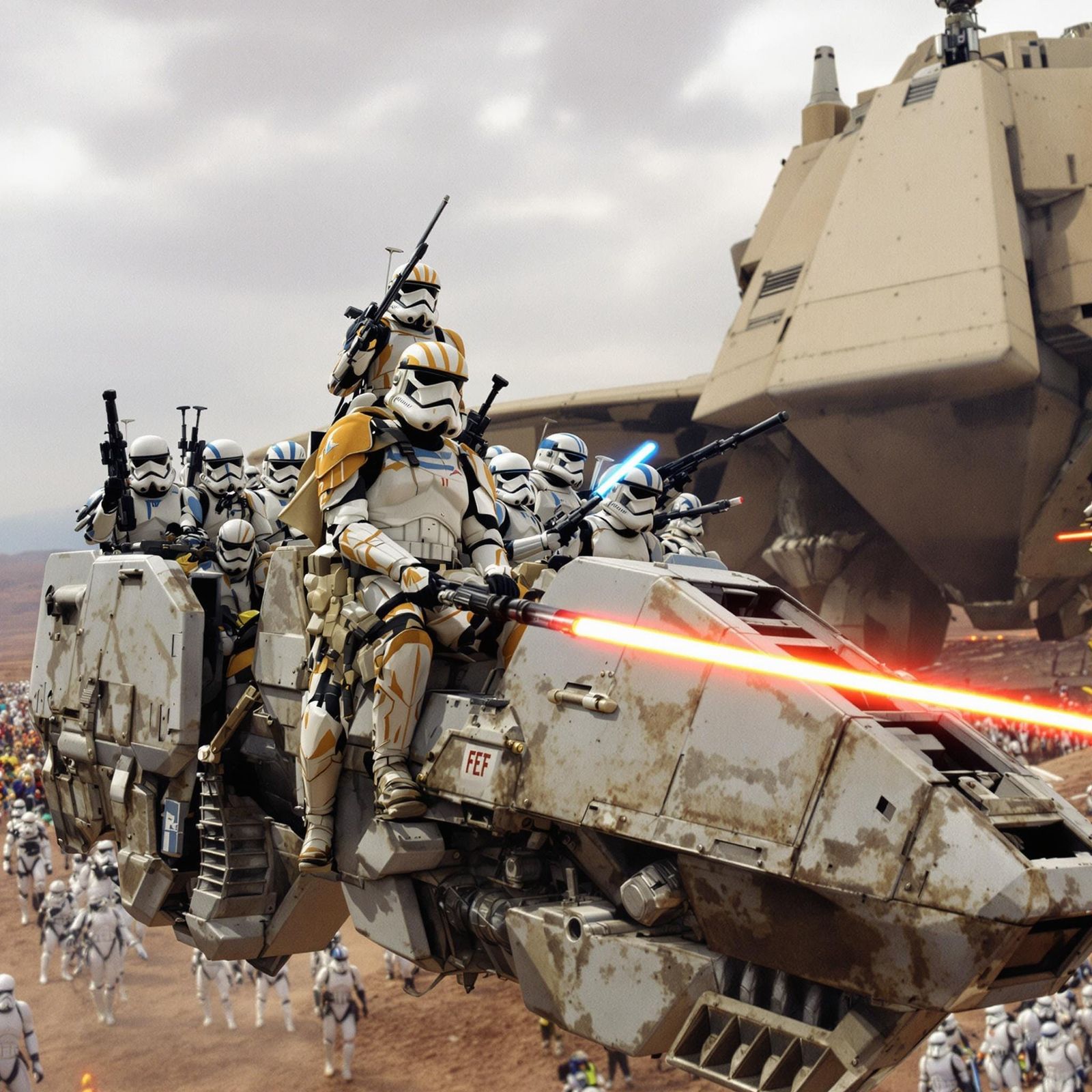 Clone Troopers Battle on Geonosis: Cinematic Film Still