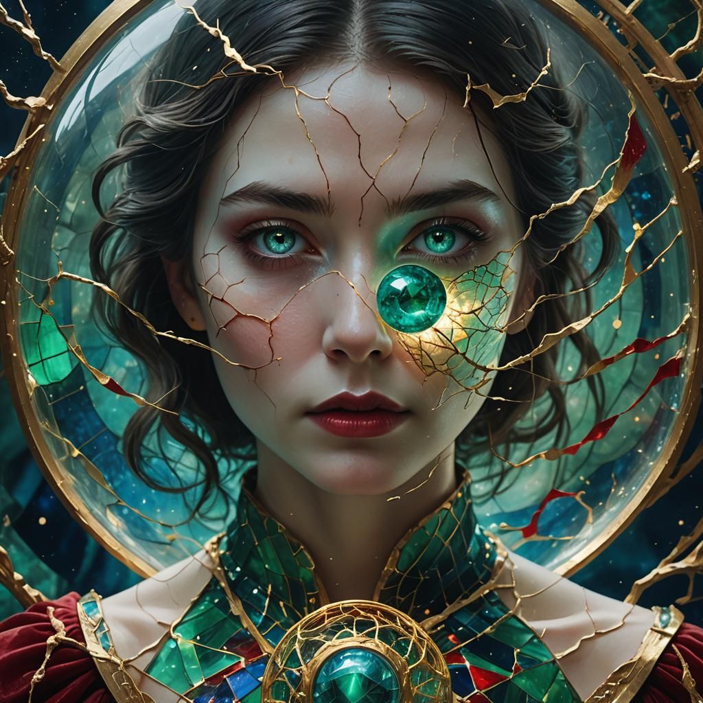 Crystal Ball Beauty with Kintsugi Eyes