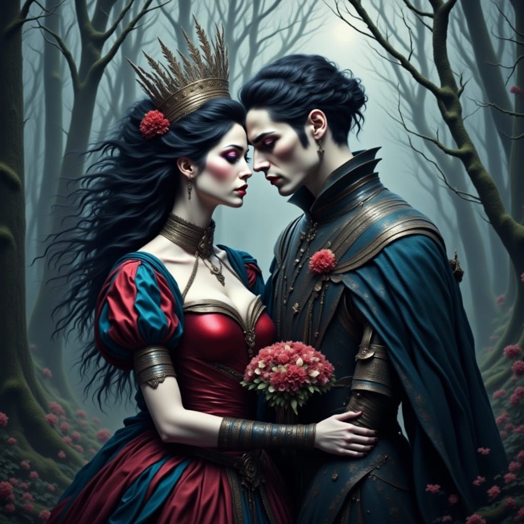 Queen of Hearts and King of Loss in Snow