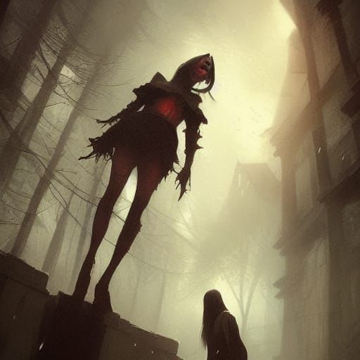 Sinister Creepy Scene by Rutkowski