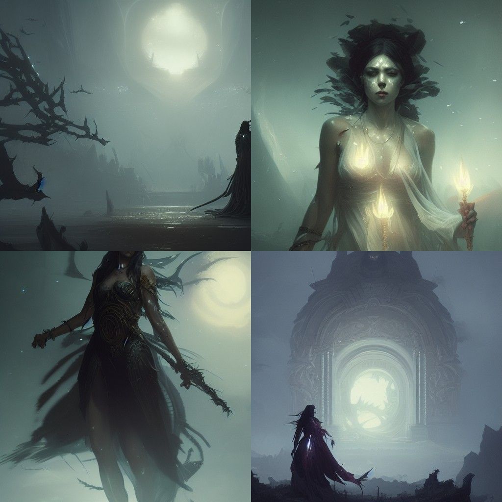 Night Goddess Concept Art in 8k Resolution