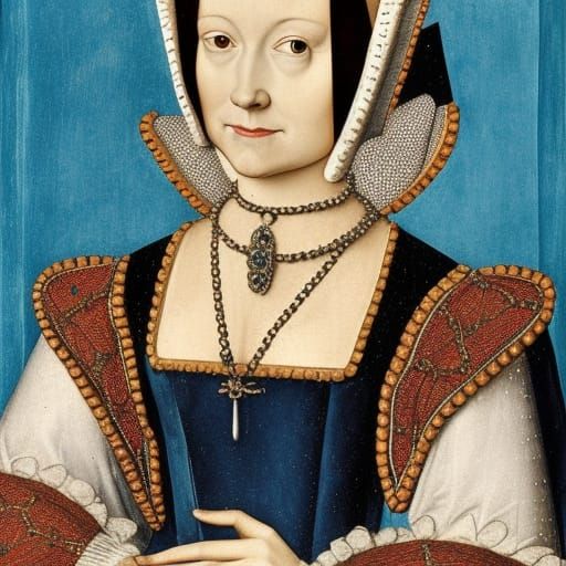 Anne Boleyn Portrait in Tudor Dress