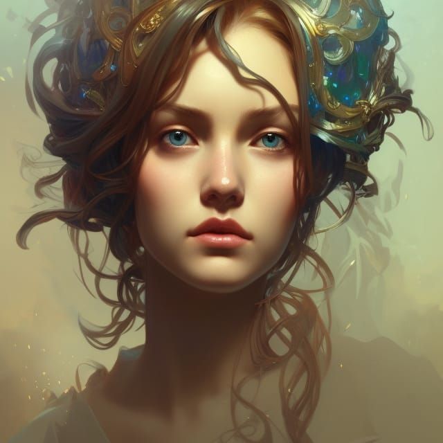 Intricate May Queen Portrait in Digital Art