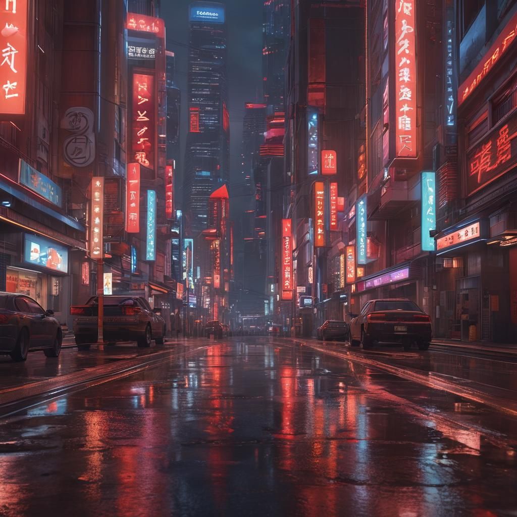 Futuristic Tokyo Cityscape in Hyperrealistic 3D