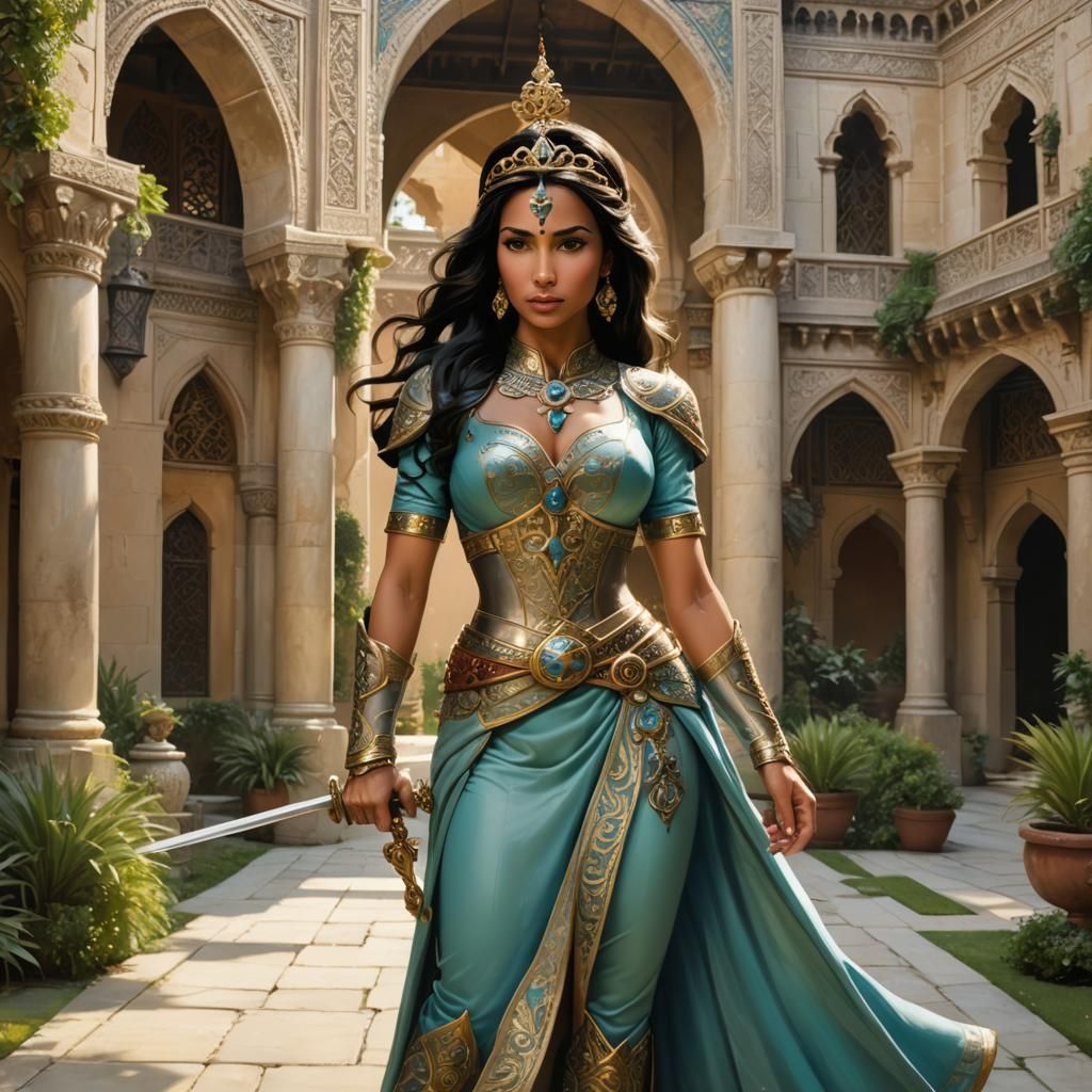 Princess Jasmine as Palace Guard, DiTerlizzi Style