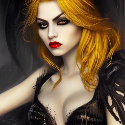 Gothic Dark Fantasy Bee Queen Concept Art