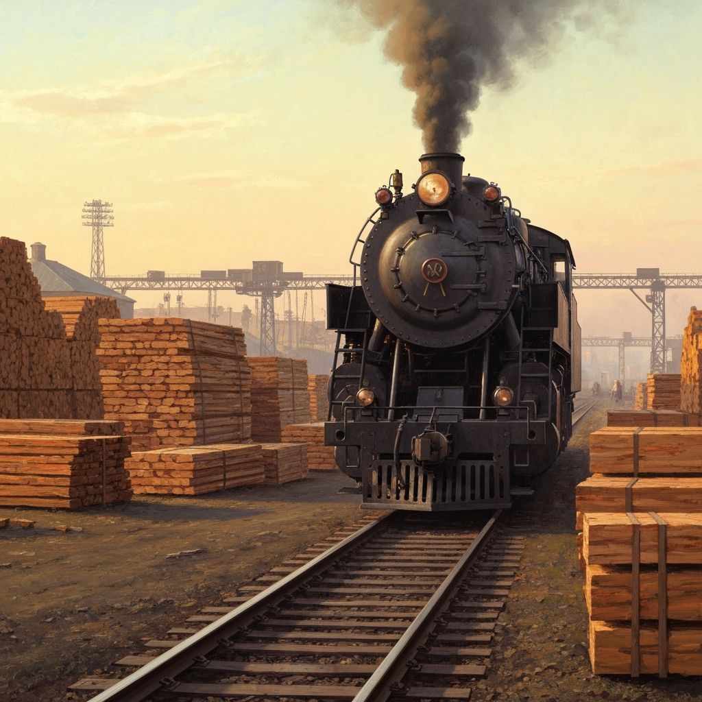 Majestic Steam Train and Hardwood at Railyard