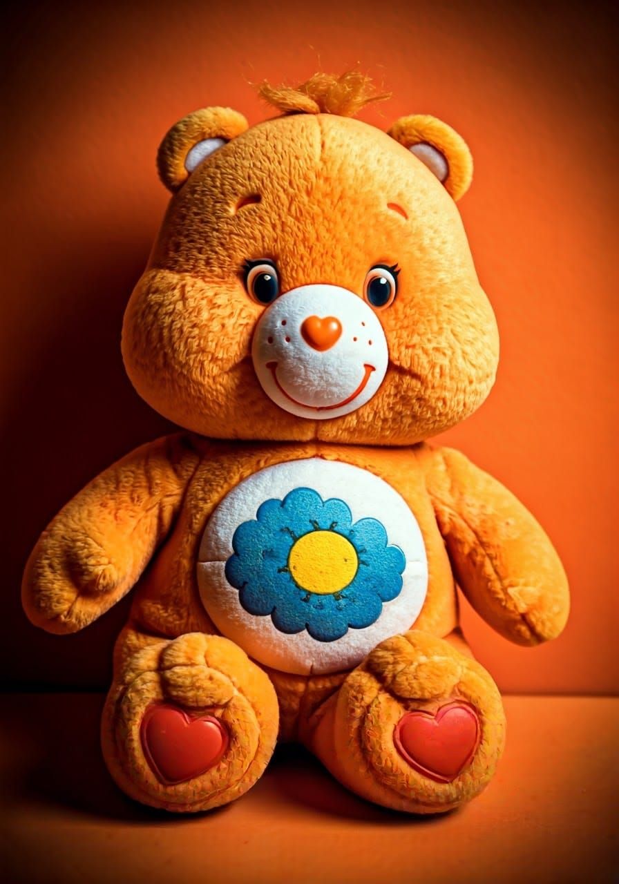 Vintage Care Bear in 1980s Bedroom Photo