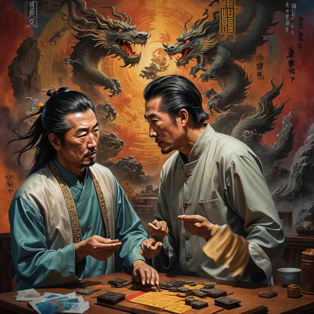 Office Integrity Crisis in Splash Art Style