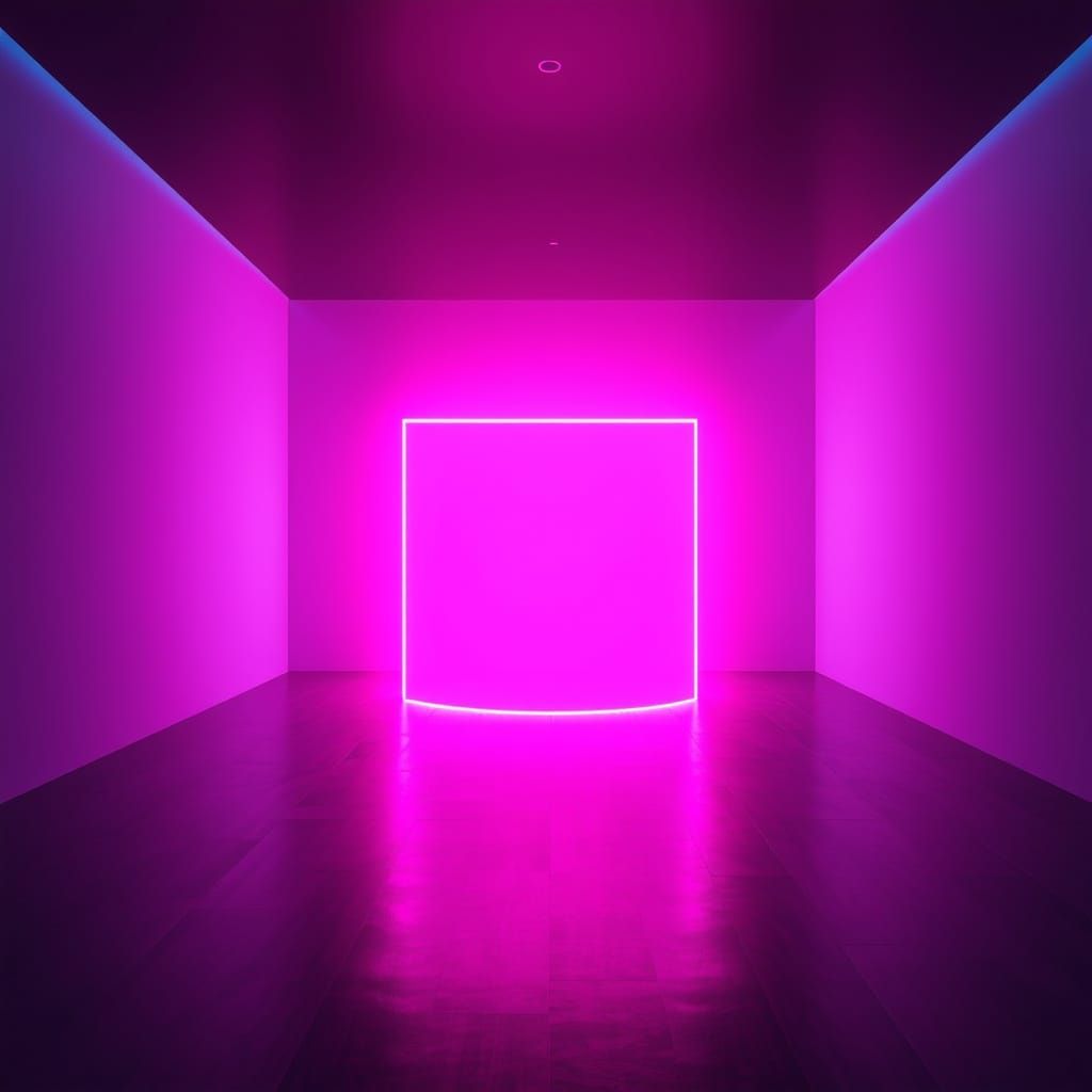 Ethereal Glow: Black Light Art in Neon Noir Style