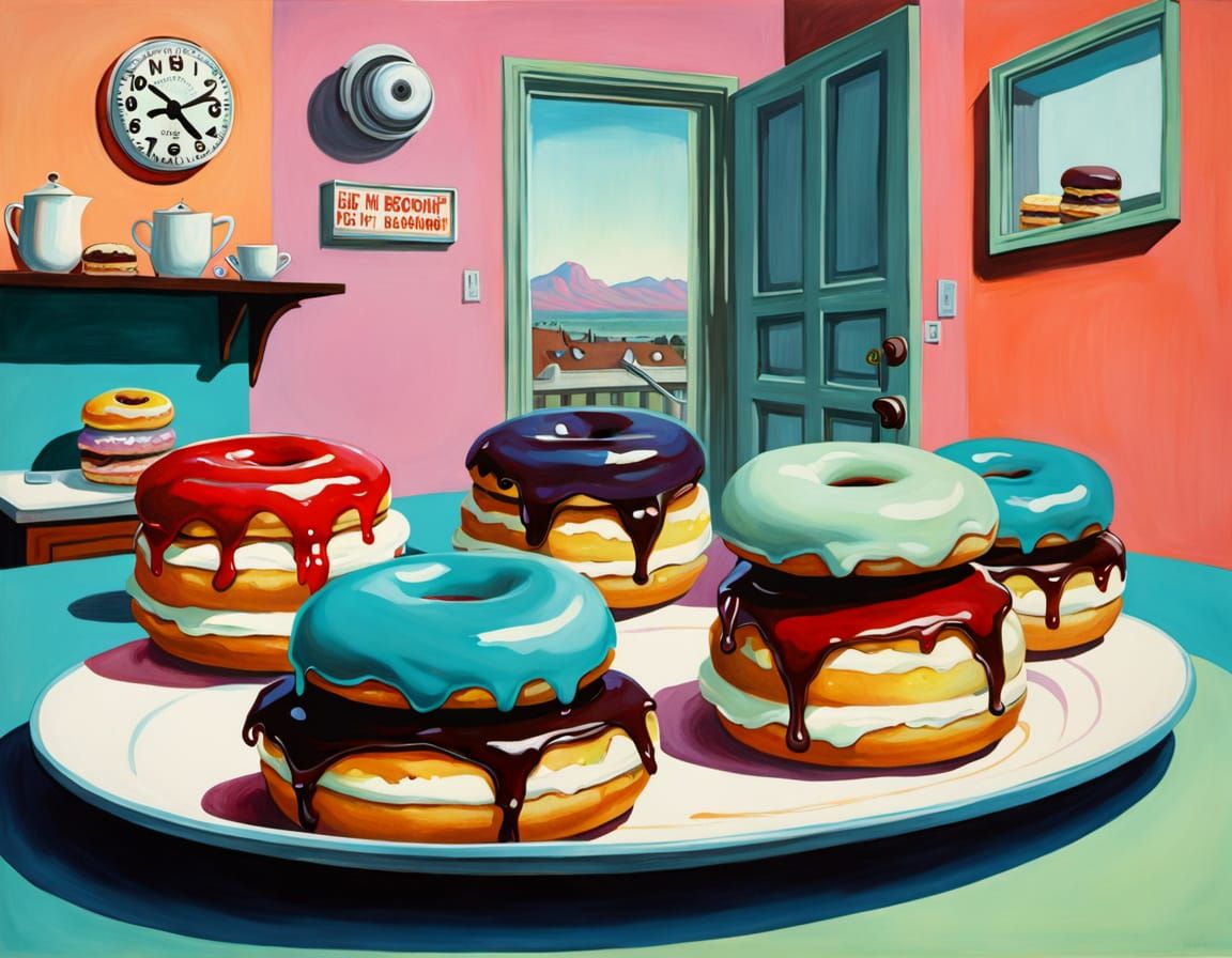 Eye in Jelly Doughnut, Surreal Pop Art