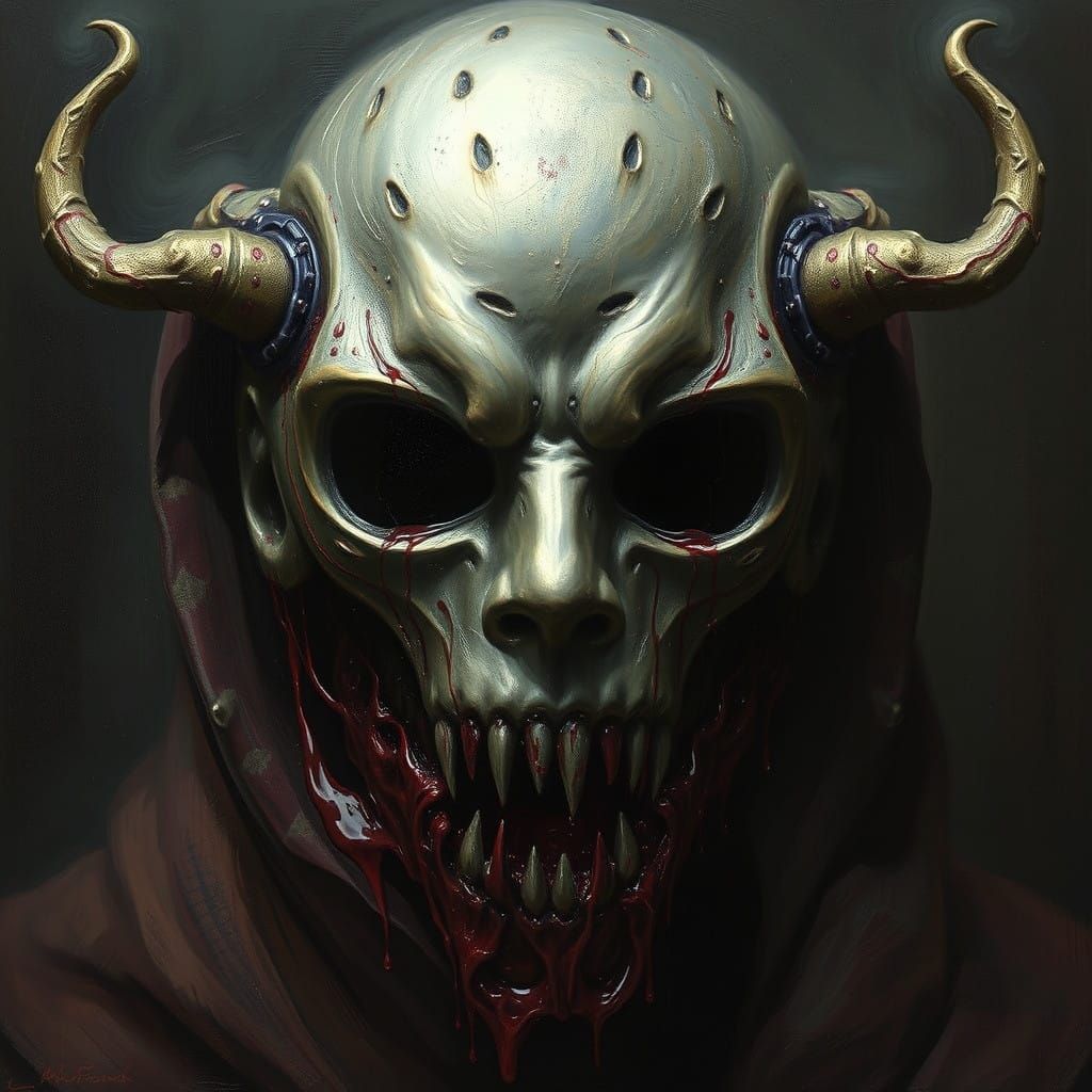 Cyberpunk Liquid Metal Horror Scene