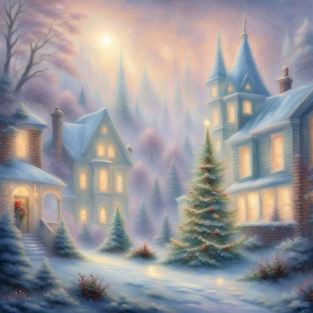 Christmas Aussie Pattern in Ethereal Fantasy Style