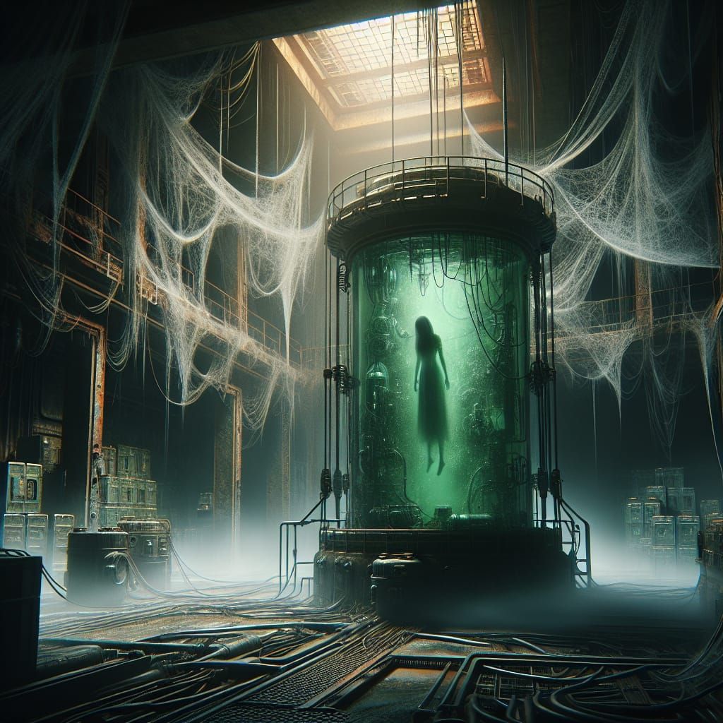 Abandoned Storage Room: Woman in Stasis Tank