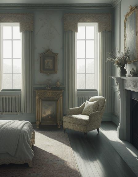 Elegant Winter Luxury Bedroom in Opulent Style