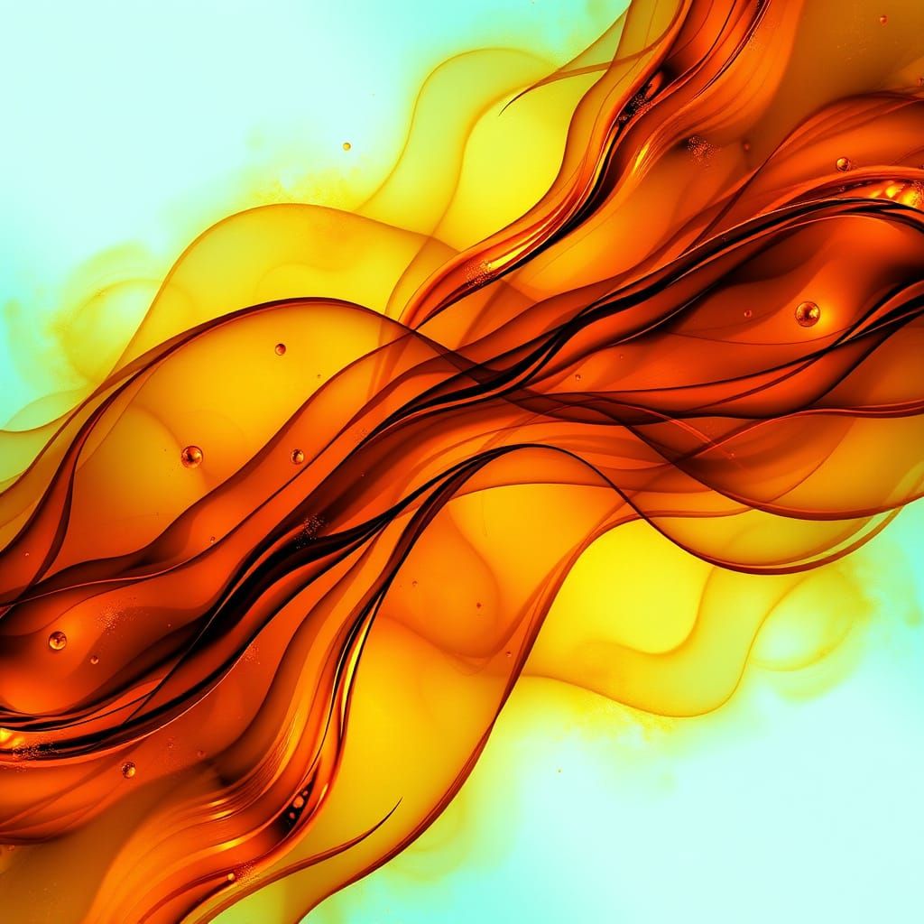 Abstract Infinity: Amber and Cerulean Glamour