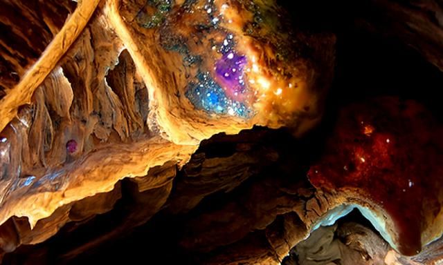 Desert Cave Opens to Nebula Galaxy