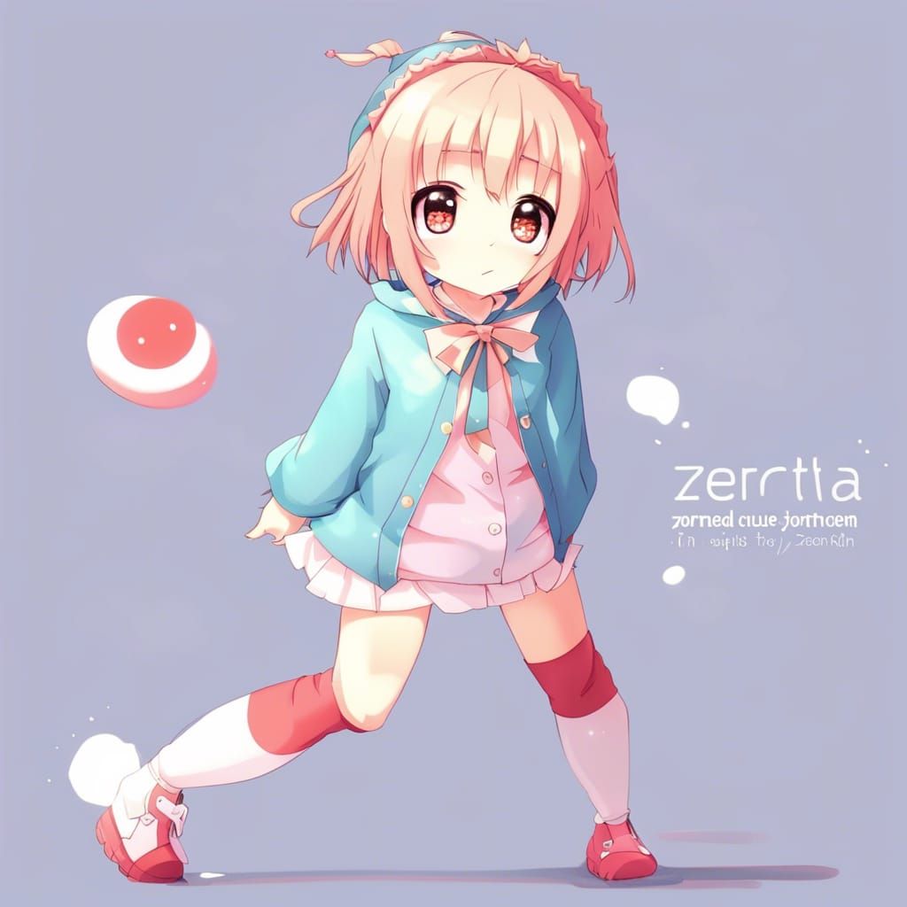 Anime Girl in Cute Outfit: Manga Style