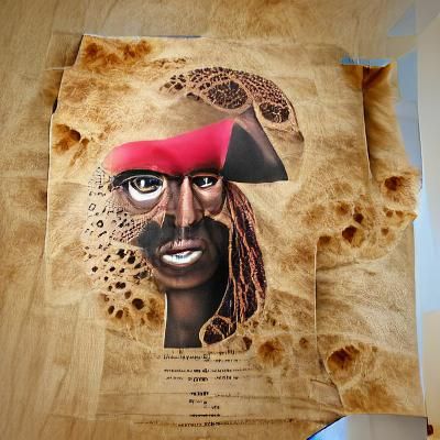 Injera Face Pirate Portrait Poster Art