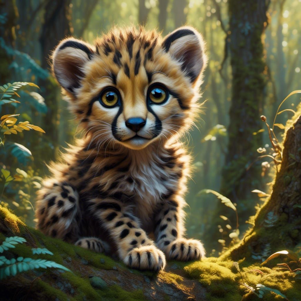 Fluffy Baby Cheetah