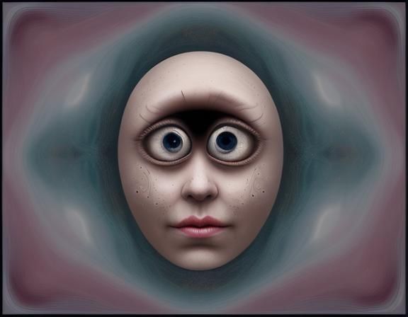 Abstract Surreal Pareidolia Composition