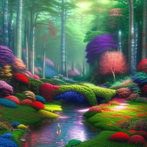 Magical Enchanted Forest: Digital Matte Painting