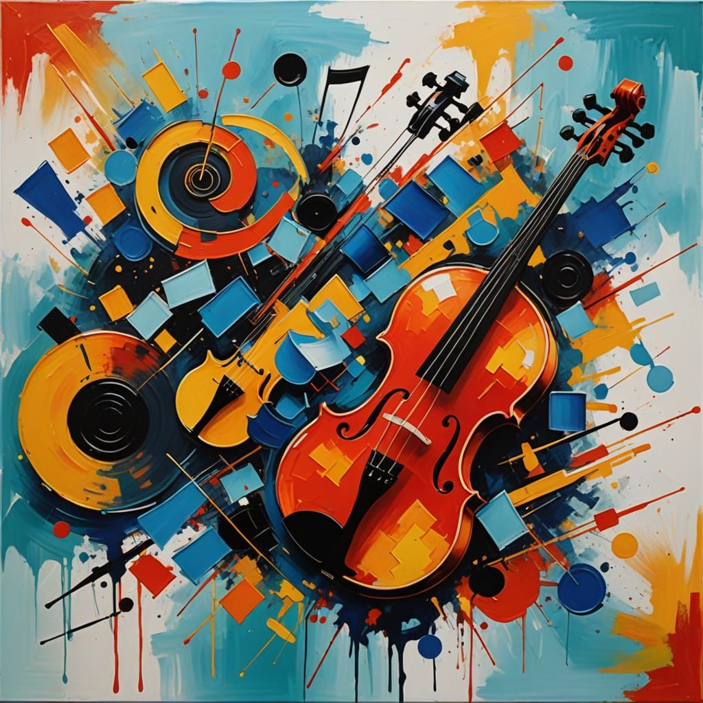 Abstract Musical Painting: A Colorful Symphony