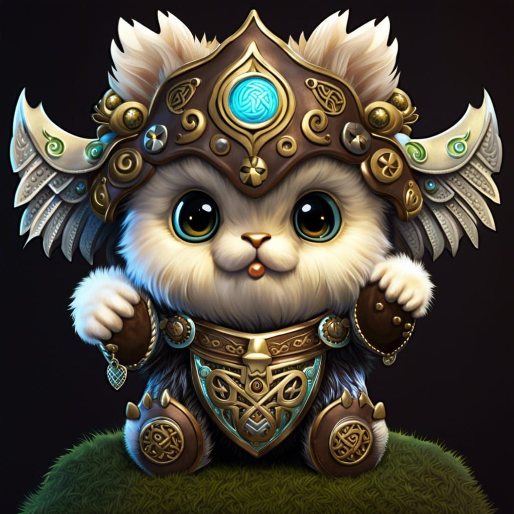 Adorable Demonic Babies in Celtic Armor